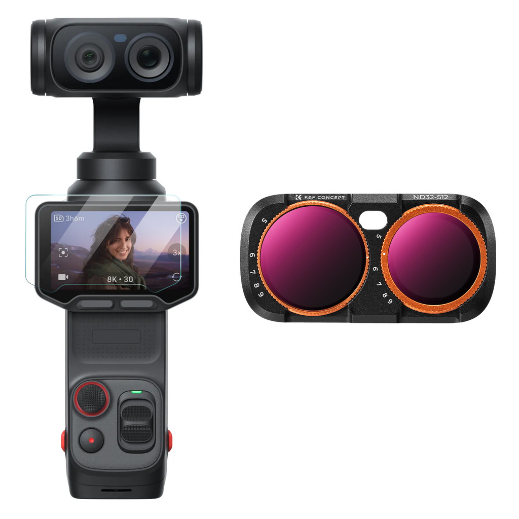 Bộ lọc VND phủ HD từ tính K & F CONCEPT Bộ lọc ND32-512 biến mật độ trung tính cho Insta360 Luna Ult