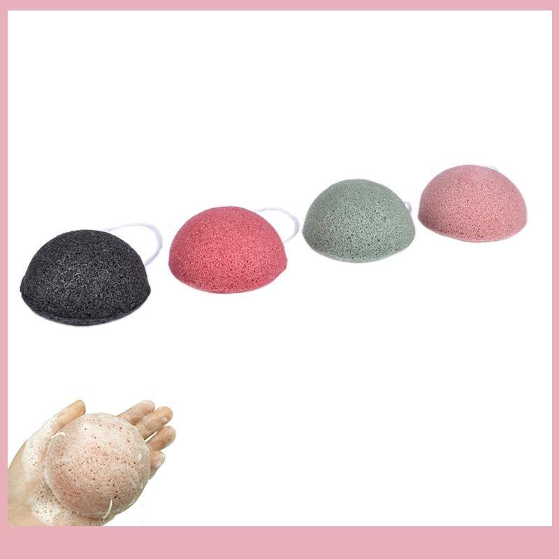 (COD) Konjac Sponge Tự Nhiên Konjac Puff Rửa Mặt Làm Sạch Bọt Biển Trang Điểm Konjac Sponge