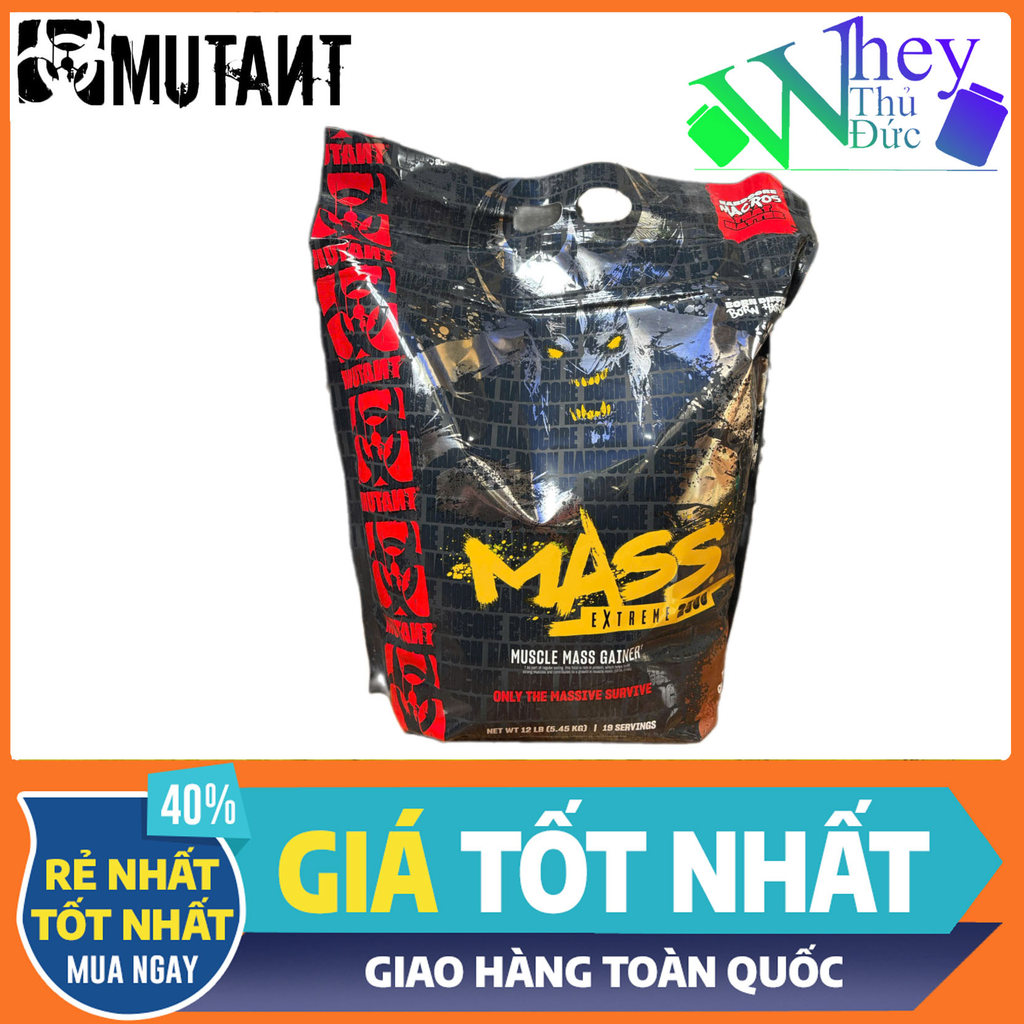 Mutant Mass EXTreme 2500 12Lbs Vị Socola Mutant- Sữa tăng cân tăng cơ bổ sung protein
