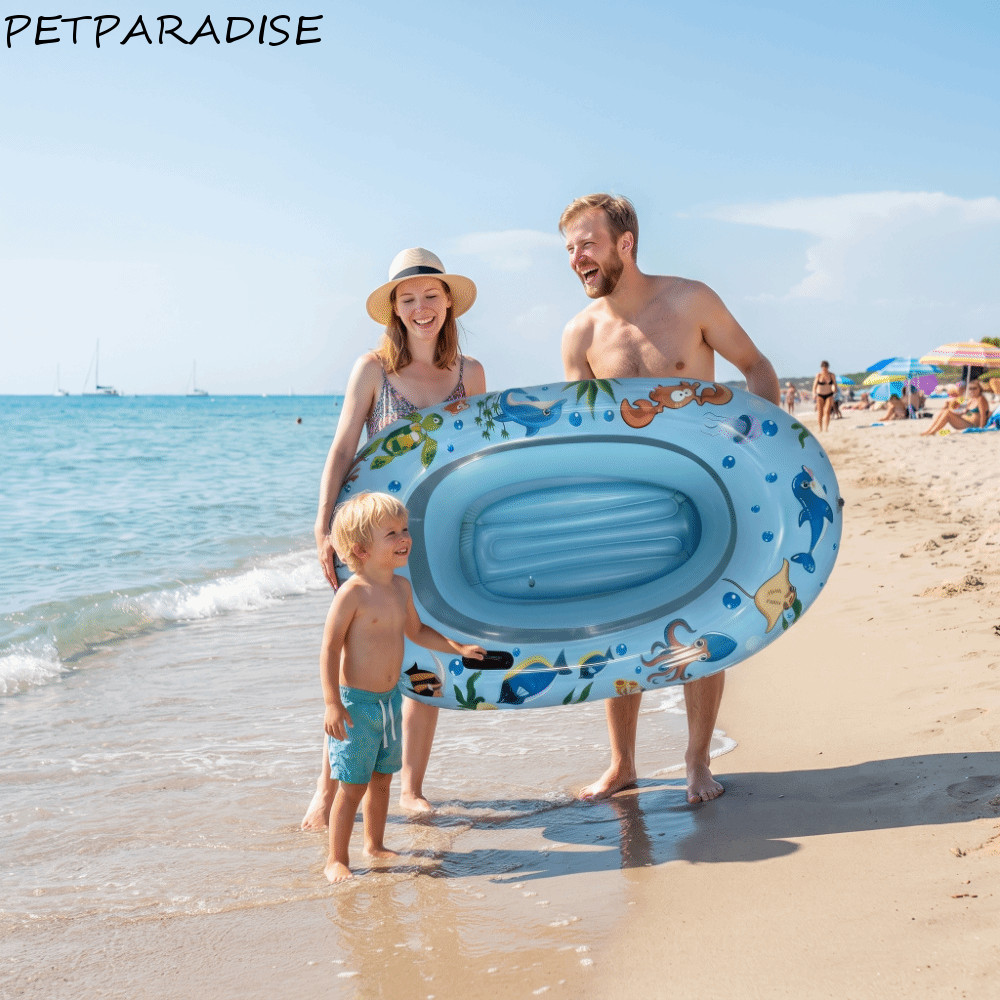 PETPARADISE Thuyền Kayak bơm hơi, Thiết kế hoạt hình Thuyền Kayak bơm hơi di động cho trẻ em, Đồ dùn