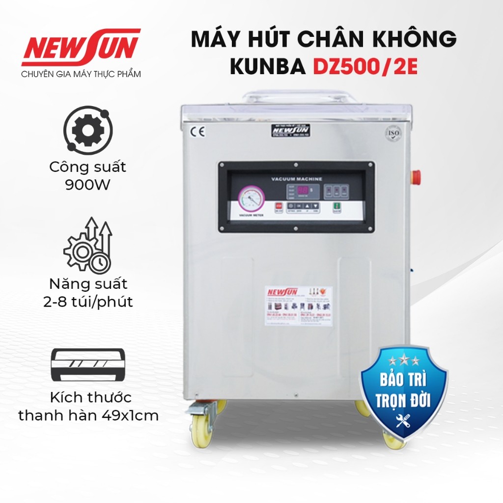 Máy hút chân không Kunba DZ500/2E NEWSUN (Gía bán chưa bao gồm phí Newsun vận chuyển)