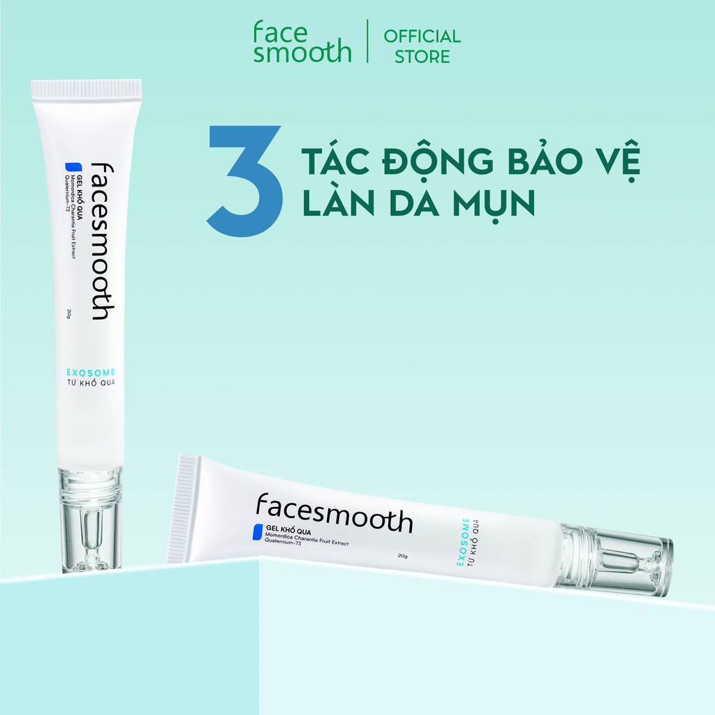 Combo Gel Chấm Mụn 20g + Toner 250ml Facesmooth Khổ Qua Cho Da Dầu Mụn - Cấp Ẩm, Làm Dịu, Hỗ Trợ Cải Thiện Da Mụn