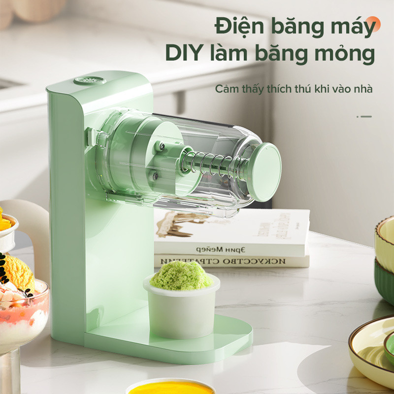 Máy làm đá cạo hoàn toàn tự động máy sinh tố gia đình máy làm sinh tố máy làm đá có thể sạc lại