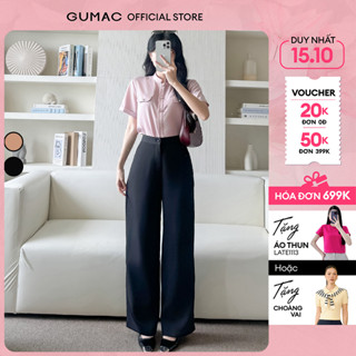 Quần tây nữ ống suông túi xéo có ủi li thời trang GUMAC LQF0919
