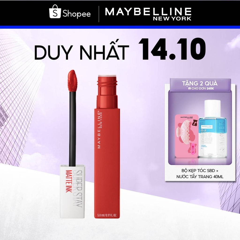 Son Kem Lì 16h Lâu Trôi Maybelline New York Super Stay Matte Ink City Edition Lipstick 5ml