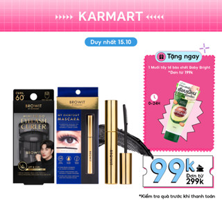 Combo Mascara Nongchat Và Kẹp Bấm Mi Browit Giúp Tơi Mi, Giữ Dáng Mi Cong Tự Nhiên Cả Ngày