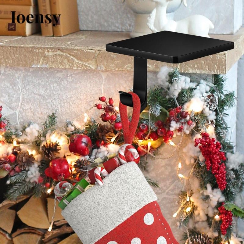 Ioensy Giáng Sinh Stocking Móc Treo Sắt Stocking Giá Đỡ Cho Counter Party Lò Sưởi