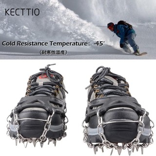 KECTTIO Giày Tuyết Gai Mùa Đông Chống Trượt Đi Bộ Đường Dài Crampons Spike Grip Boots Dây Xích