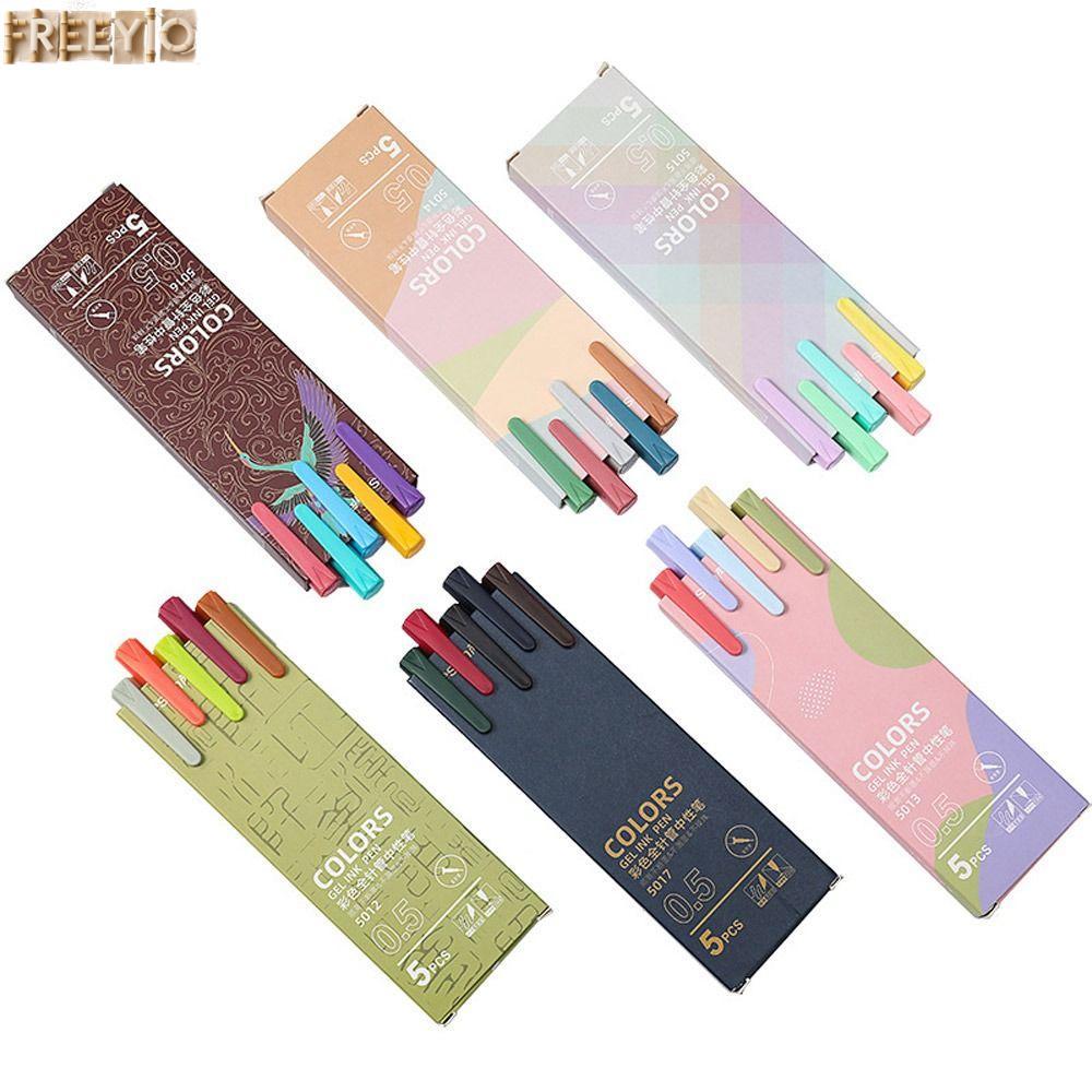 FREEYIO Morandi Bút Gel DIY Thêu Sò Vật Dụng Quà Tặng Trường Ofiice Dụng Cụ Viết