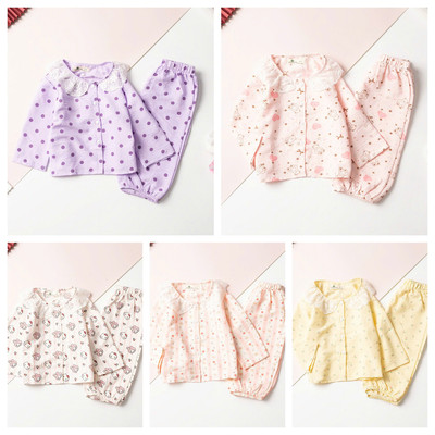 Bộ cài cúc thu đông bé gái LITIBABY size 2 đến 10 tuổi
