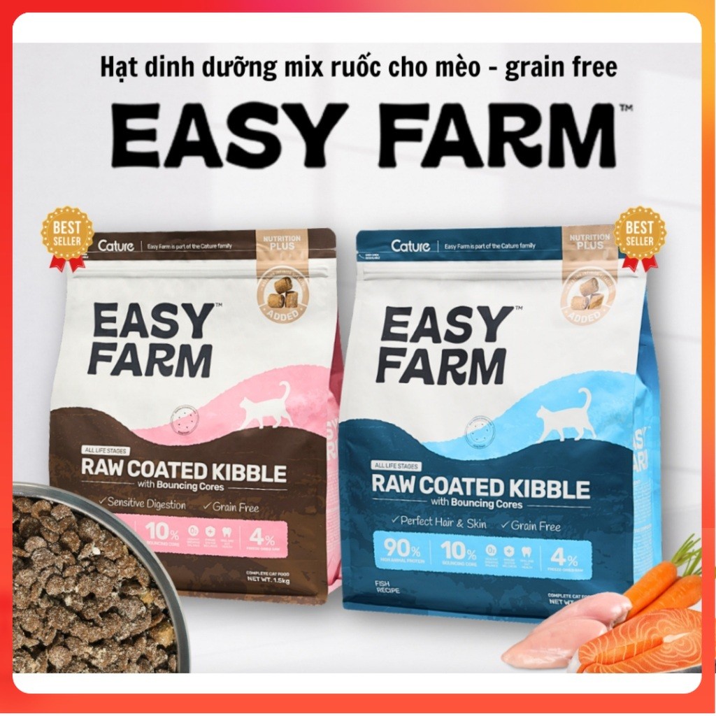 HẠT CATURE EASY FARM hạt mix ruốc/chà bông dinh dưỡng cho mèo