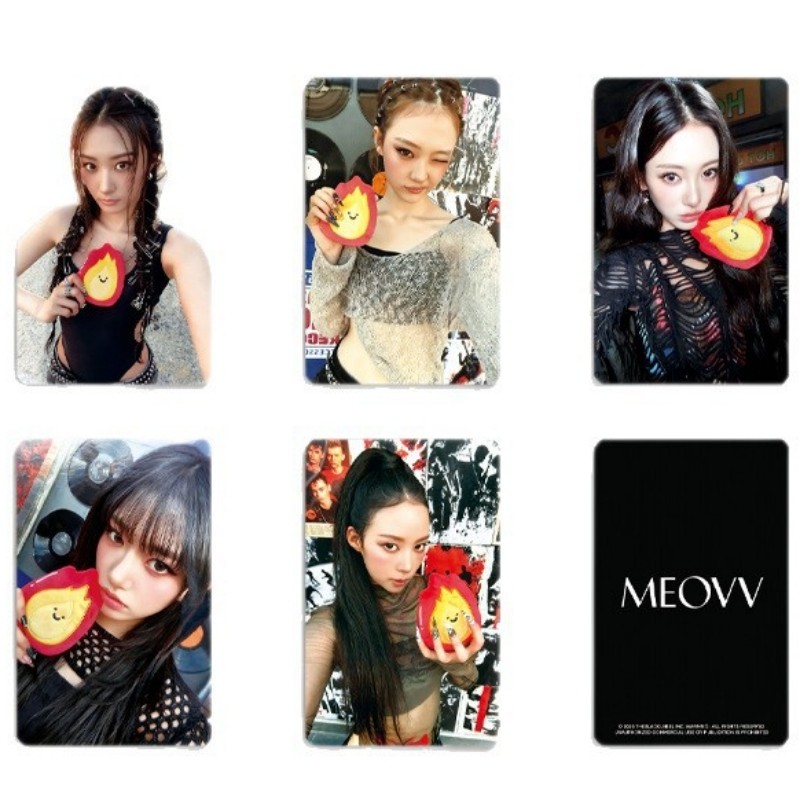 5-6 chiếc MEOVV BURNING UP Light Stick MY EYES OPEN VVIDE Mini Album Photocards KTOWN4U SHOWCASE Lom