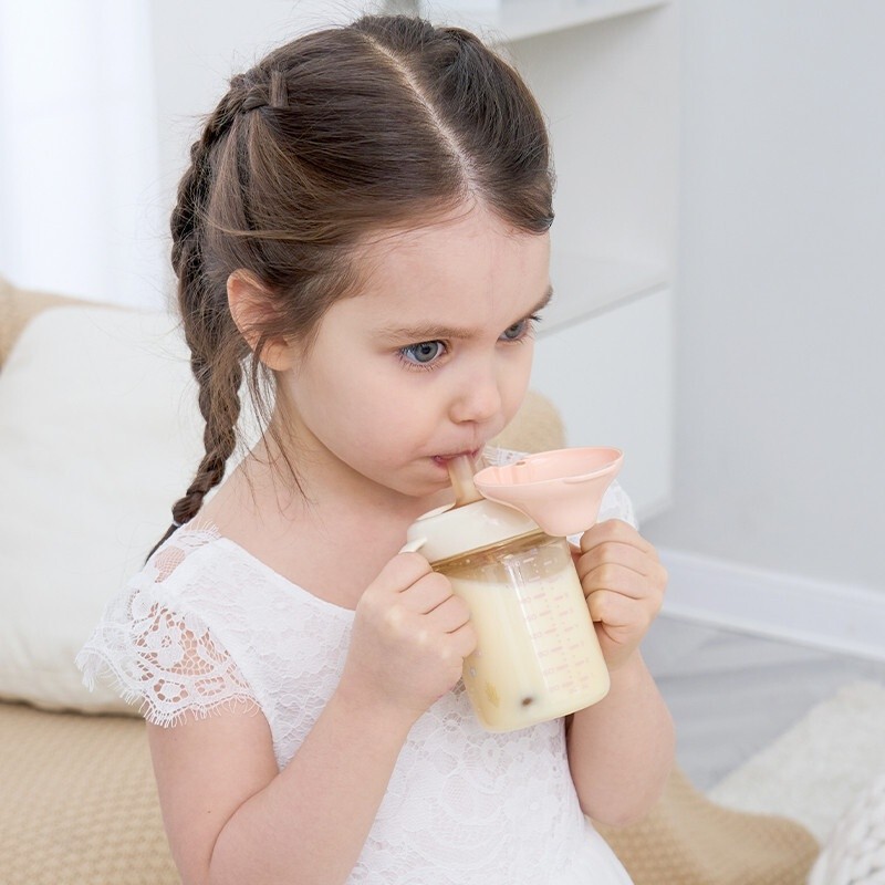 Straw Cup for Children Direct Drinking Cup for Milk BabySpecific Bottle13Antifall Drinking Cup ppsu