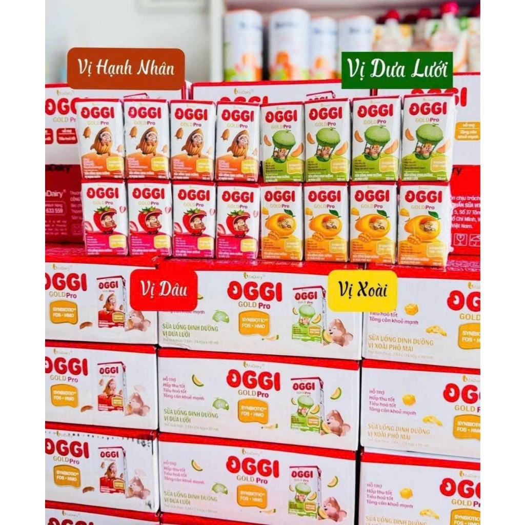 0. Pha Sẵn Oggi Gold Pro Vị Trái Cây 110ml Thùng 24 hộp ( date mới )
