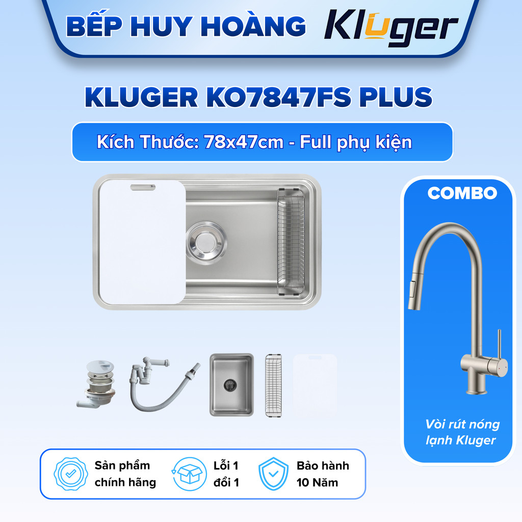 Chậu rửa bát Kluger KO7847FS Plus | Hàng chính hãng