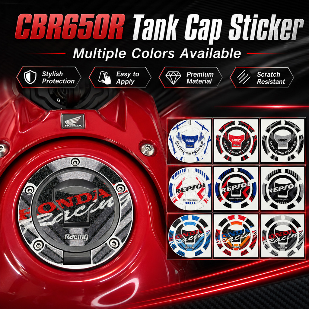 HRC Repsol Honda Racing Tank Cap Sticker, Decal Vinyl Chống Thấm Nước Chống Trầy Xước Cho Xe Honda C
