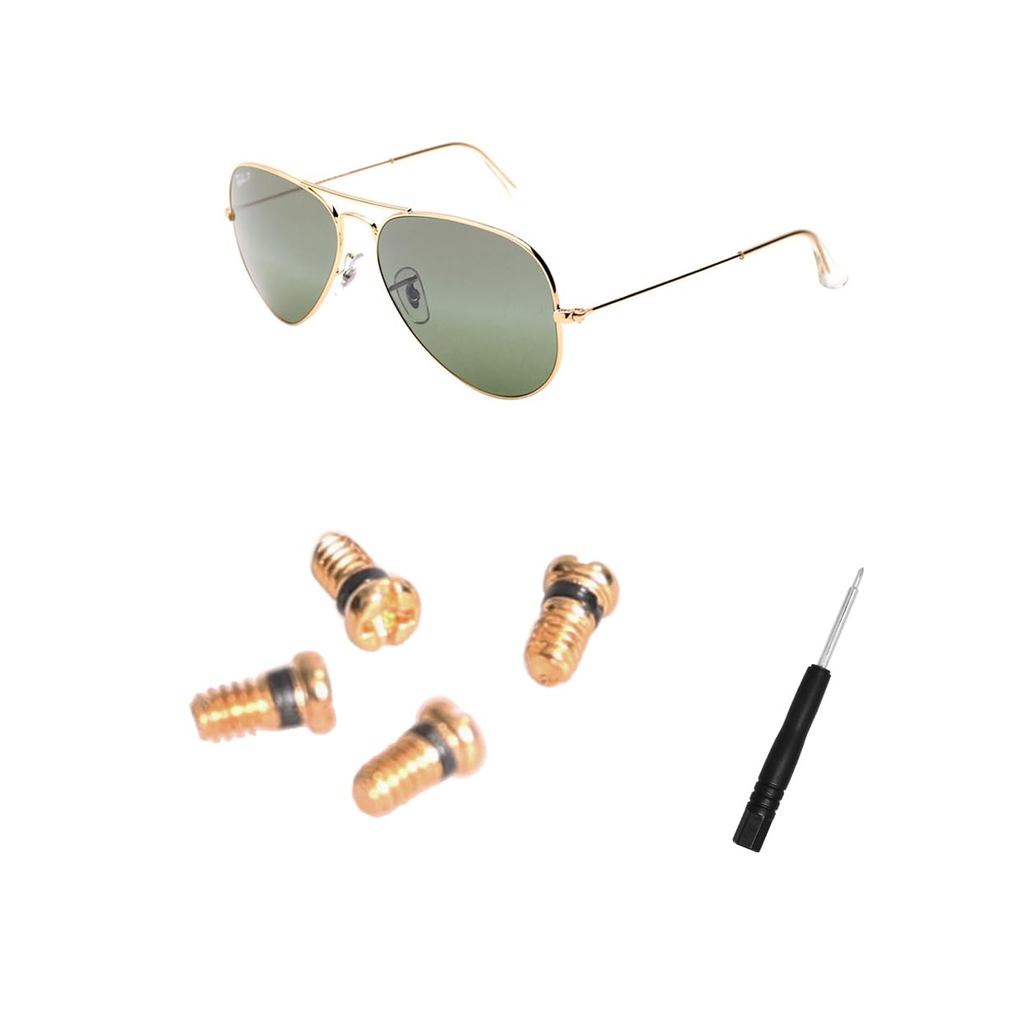 Vít thay thế cho Ray-Ban Aviator RB3447 RB3548N RB3647N RB3025 Bộ sửa chữa kính râm (4) có tuốc nơ v