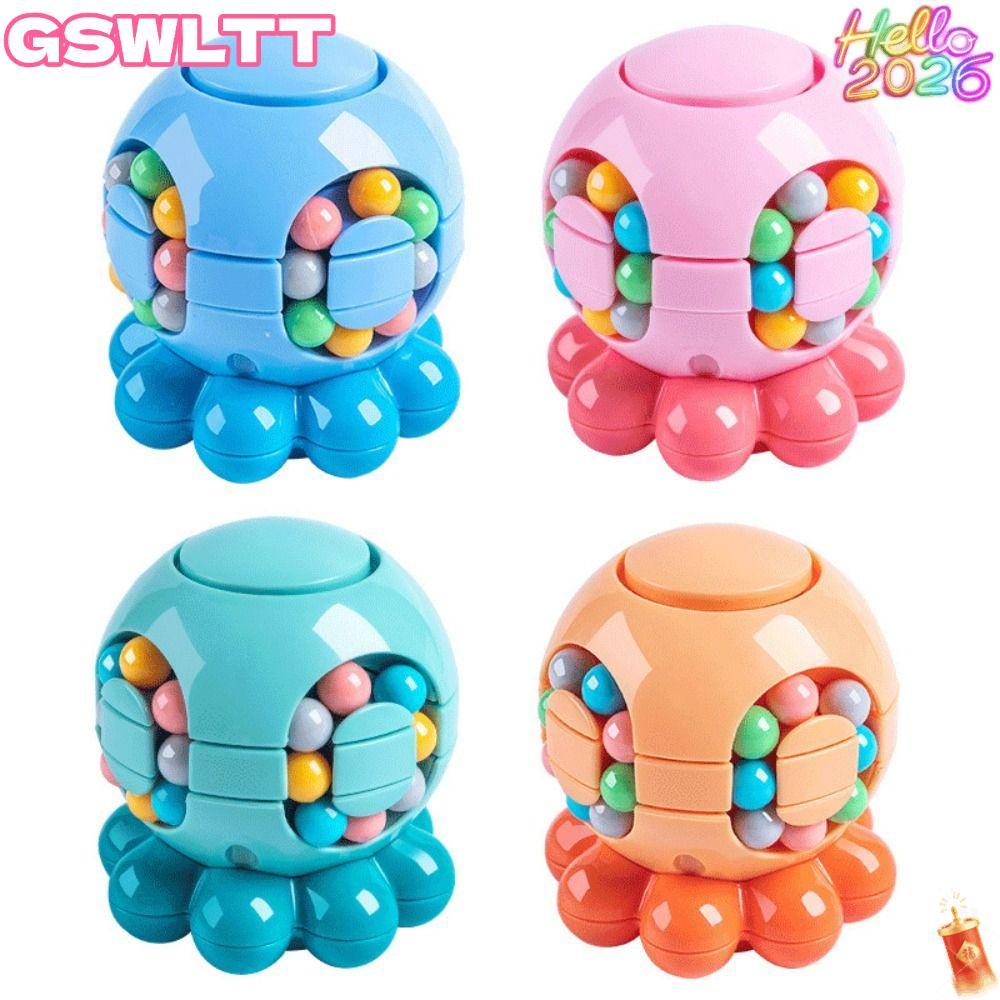 MKOFONU Magic Bean Cube Spinner, Bạch Tuộc Hình Cầu Ngón Tay Con Quay Con Quay Bóng, Xoay Bóng Nhựa 
