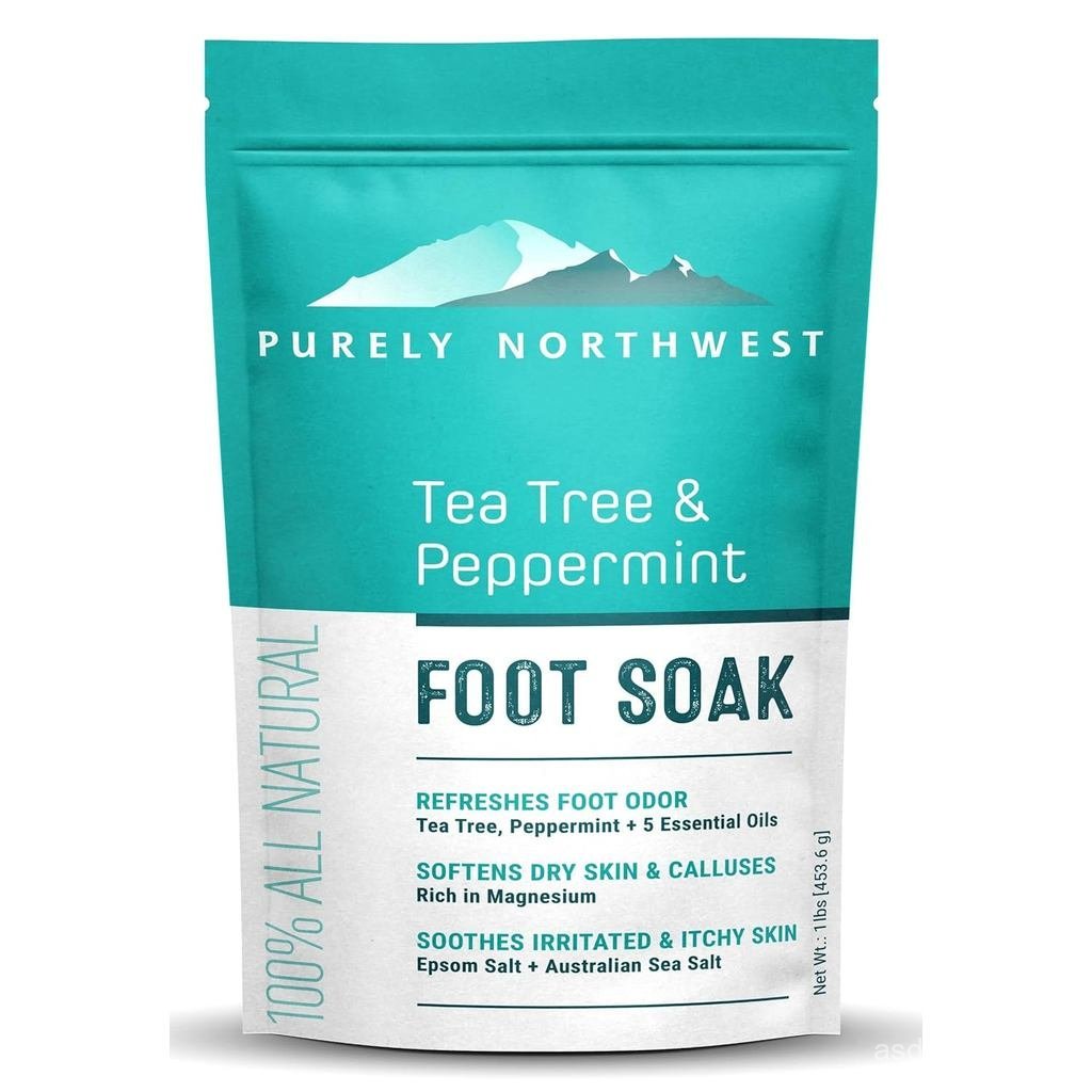 PurelyNorthwest-TeaTree, Bạc hà, M & EpsomSaltFootSoak-forStubbornFootOdor, Đốt cháy & Ngứa liên qua