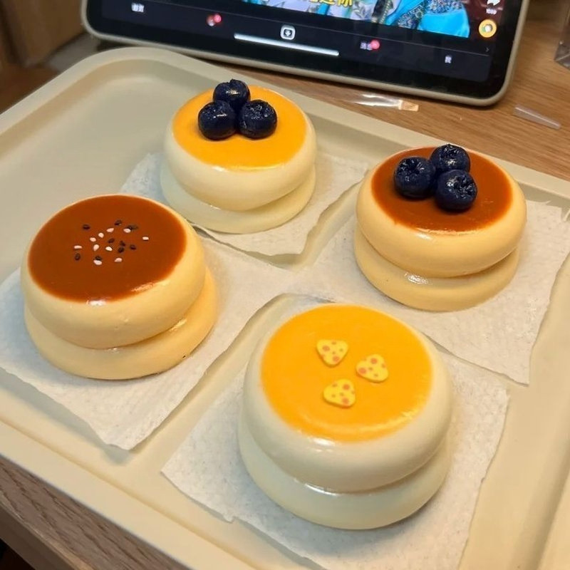 1 Chiếc Blueberry Topping Puff Cake Squishy Chậm Rebound Giải Nén Bóp Đồ Chơi