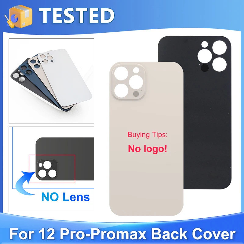 Vỏ Pin Thủy Tinh Cho iPhone 12 Pro Max Cửa Sau Nhà Ở Bảng Điều Khiển Ốp Lưng Ống Kính Máy Ảnh Phần C