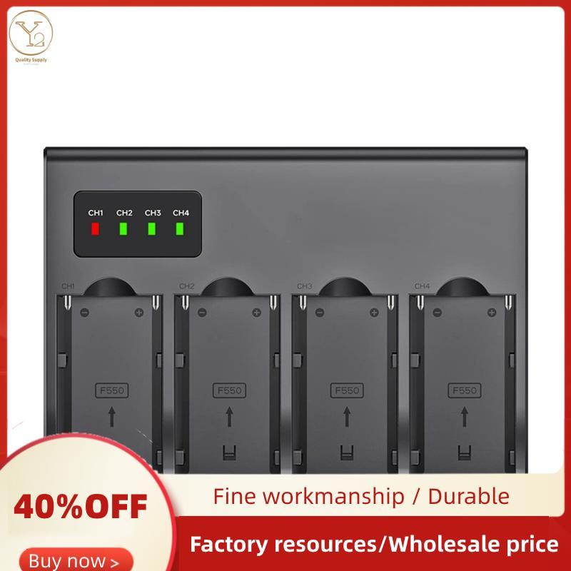 NP F960 NPF970 NP-F970 Bộ sạc pin máy ảnh kỹ thuật số 4 kênh W Màn hình LCD NP-F550 F750 F970 (Phích