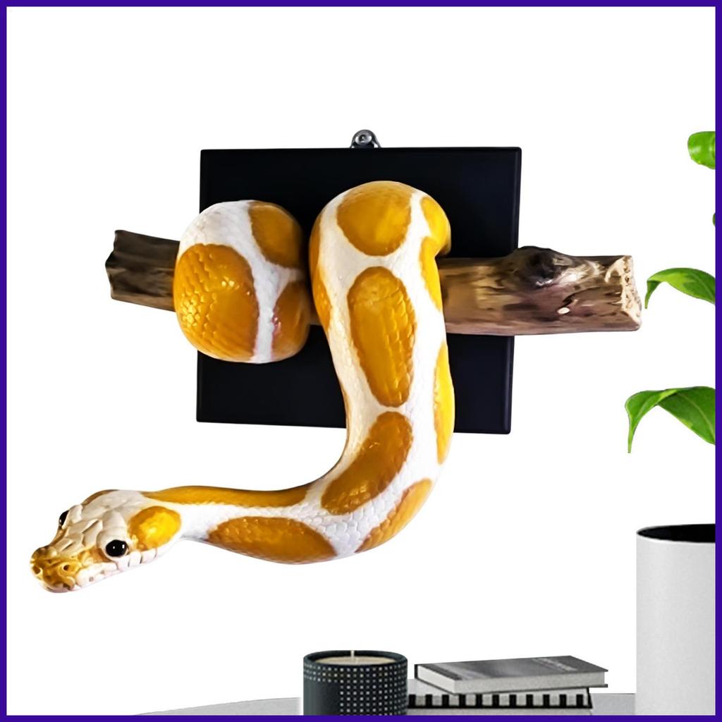 Python Điêu Khắc Tường Hiệu Ứng Bóng 3D Trang Trí Nhựa Thực Tế Tượng Tường Python Cho Sofa Nền Tường