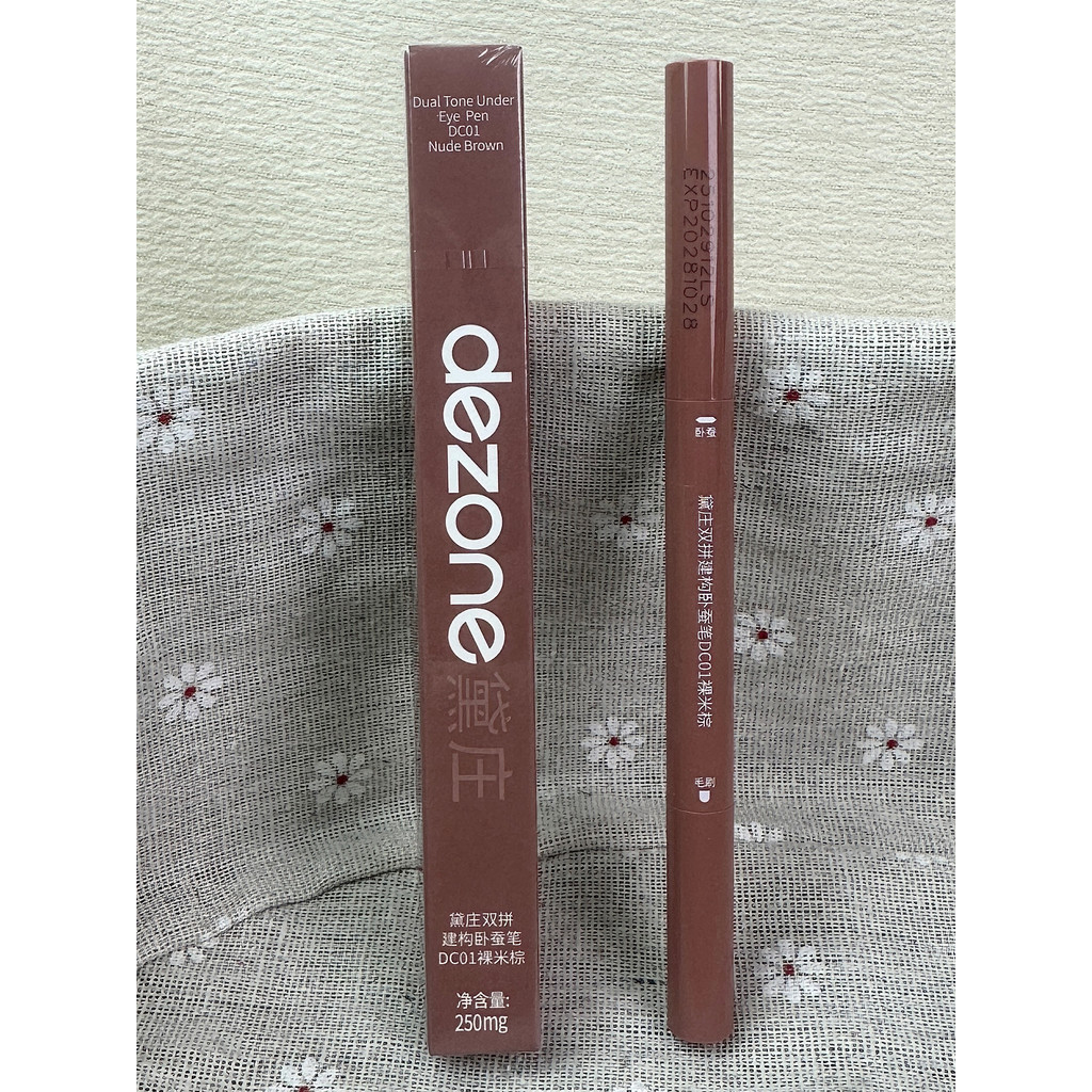 DEZONE DEZONE Double-Spell Construction Lying Silkworm Pen Hai màu Dễ màu Dài @ -