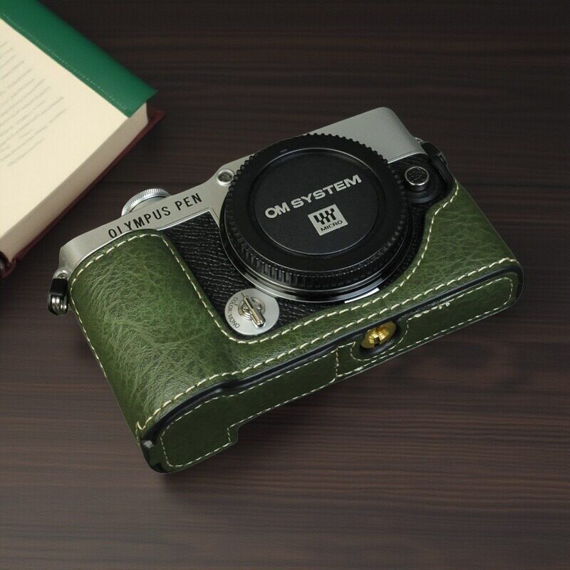 Thích hợp cho Olympus ep7 Vỏ bảo vệ Olympus EP7 Túi đựng máy ảnh Retro Buffalo Pattern Base Dây đeo 