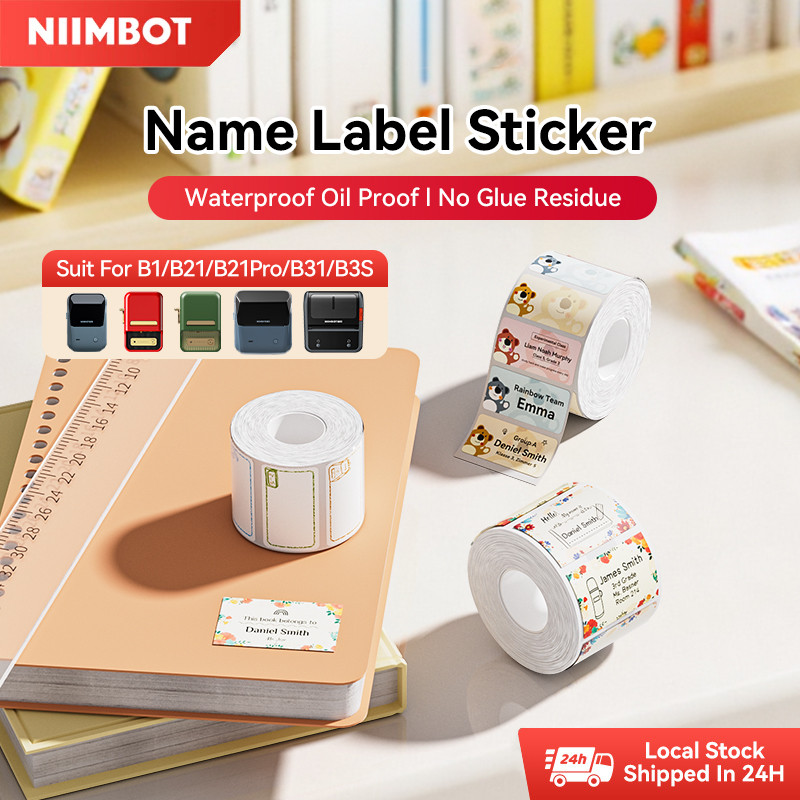 NIIMBOT B1 / B1Pro / B21 / B21Pro / B2Pro / B3S / B31 / B4 Nhãn Tên Giấy Tài Khoản Tay Chống Thấm Nư
