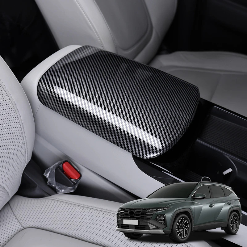 Dành Cho Xe Hyundai Tucson NX4 2022-2026 Sợi Carbon Tay Hộp Bao Viền Phụ Kiện Nội Thất LHD / RHD