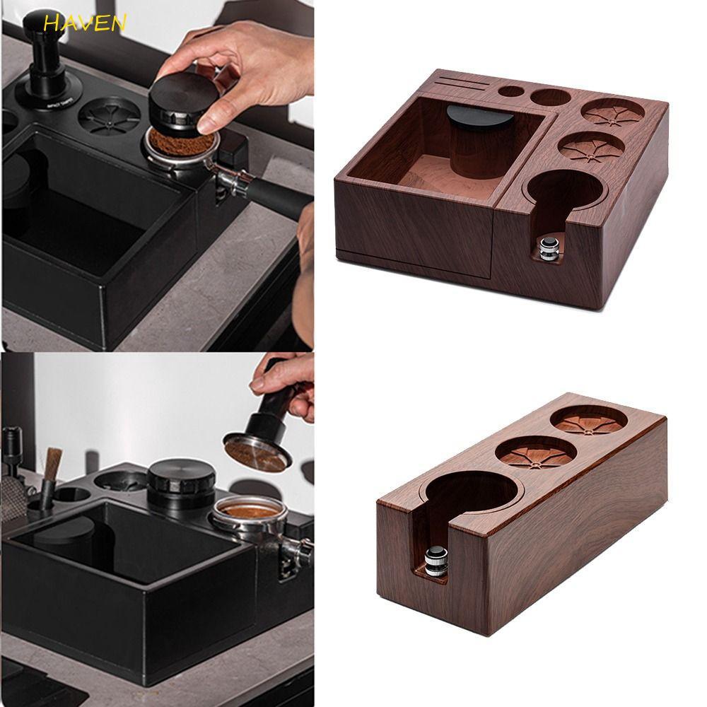Trạm giữ Tamping HAVEN Espresso, Hộp gõ Espresso có thể điều chỉnh có thể tháo rời, Đế chống trượt c