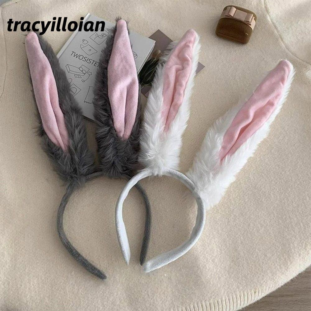 TRACEILLOIAN Girls Hairband, Cosplay Bunny Girl Photo Prop Rabbit Ears Headbands, Sweet Sang Trọng D