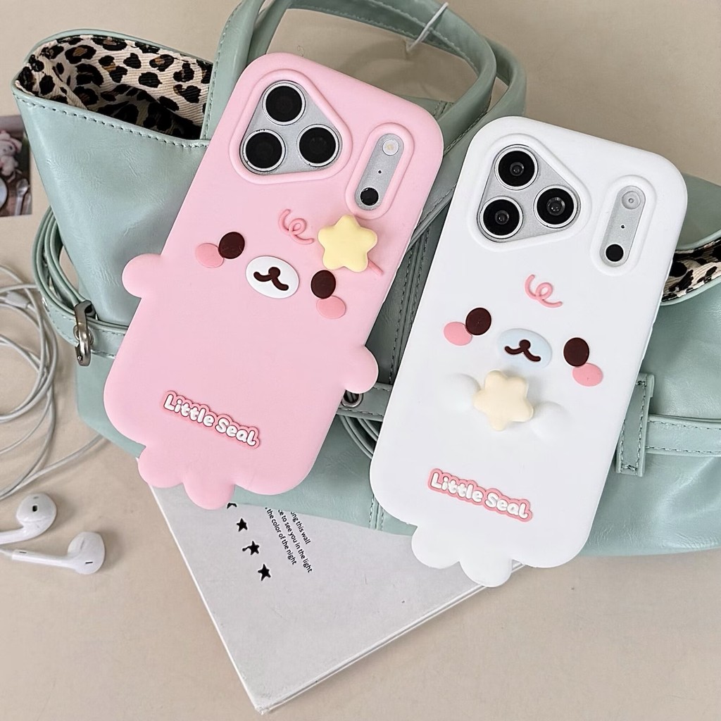 Ngôi sao xoay dễ thương Little Seal iphone17 Apple 16 Thích hợp cho Ốp điện thoại 14 / 15pro max Chố