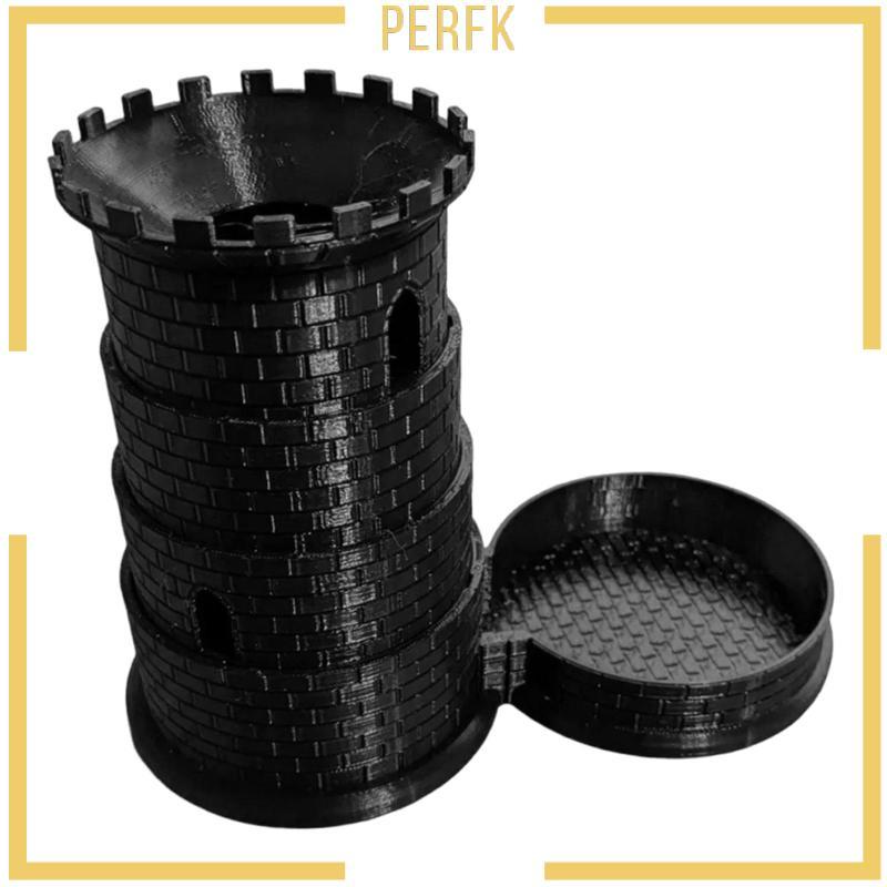 Dice Rolling Tower Phụ kiện khay nhựa có thể gập lại để ngẫu nhiên Trò chơi trên bàn