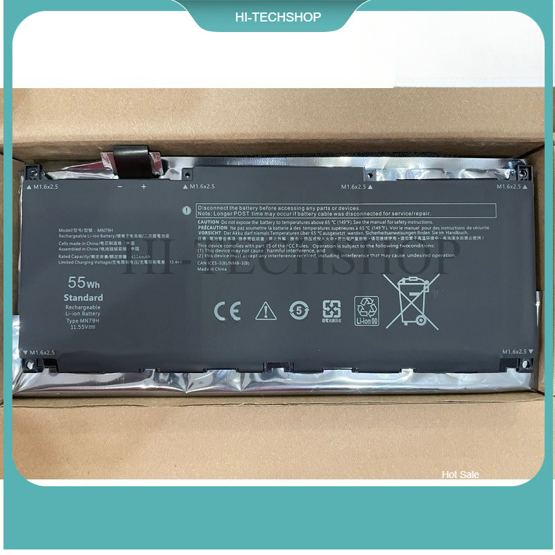 ⭐ [ ZIN] Pin laptop Dell XPS 13Plus 9320, XPS 9320, MN79H J7H5M 0J7H5M NXRKW 0NXRKW 0MN79H 55Wh
