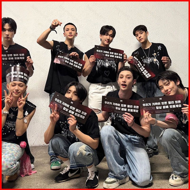 BH2 Stray Kids domin ATE Wolf Chan Leebit FoxI Ny BbokAri Áo thun KPOP tay ngắn HB2