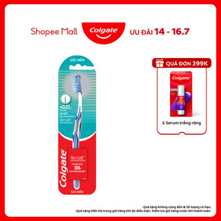 Bàn chải Colgate SlimSoft Advanced ngăn chảy máu nướu siêu mềm mảnh