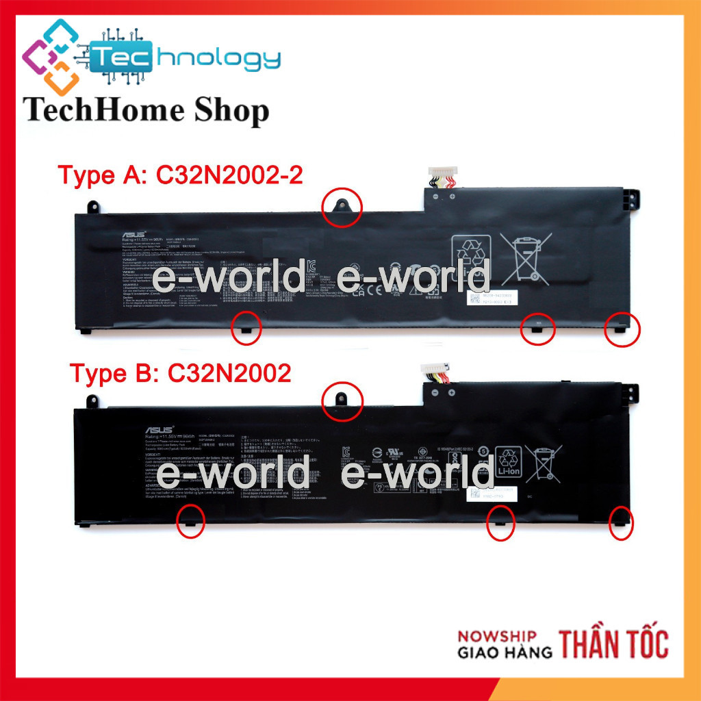Pin Laptop Asus C32N2002 C32N2002-2 ZenBook Flip 15 UX535LI UX564EH UX564PH