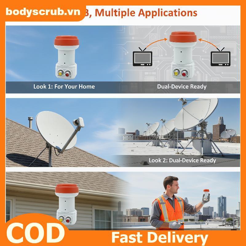 BB Digital Universal KU Band Twin Dual LNB Tuyến Tính Chuyển Đổi 2 Đầu Ra Cho Gia Đình Truyền Hình V