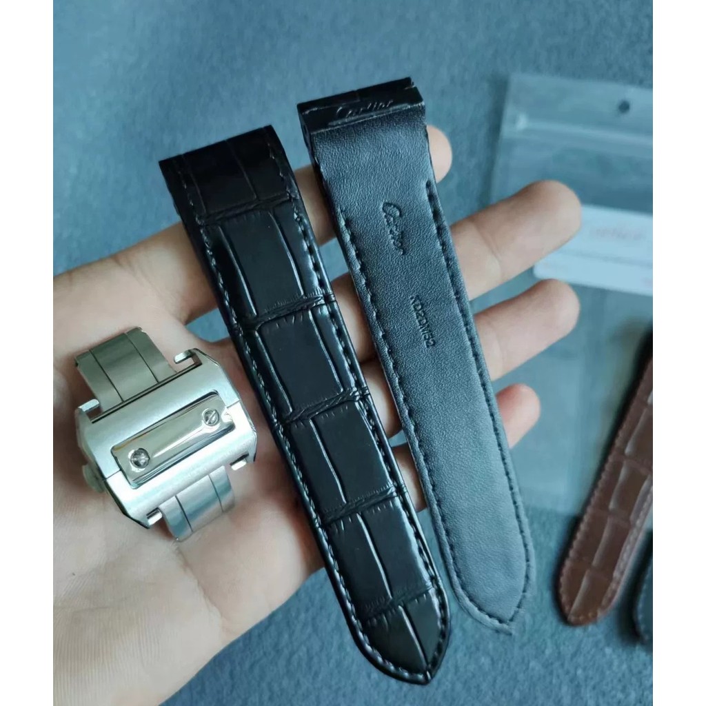 Cartier Santos Dây Da Thật Chính Hãng Santos Dây Da Đồng Hồ Nam Nữ Phụ Kiện 23