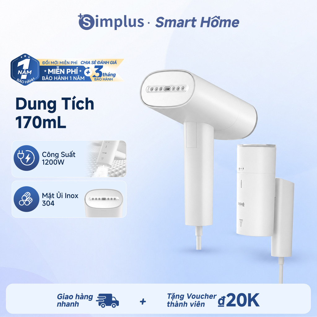 Simplus Bàn Ủi Hơi Nước Cầm Tay Công Suất 1200W GTJH017 - Bảo Hành 1 Năm