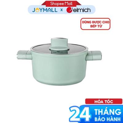 Nồi Men Sứ Elmich Hera II EL-5202SK, Hàng Chính Hãng, Sz18,20,24cm, Phủ Sứ Cao Cấp -JoyMall