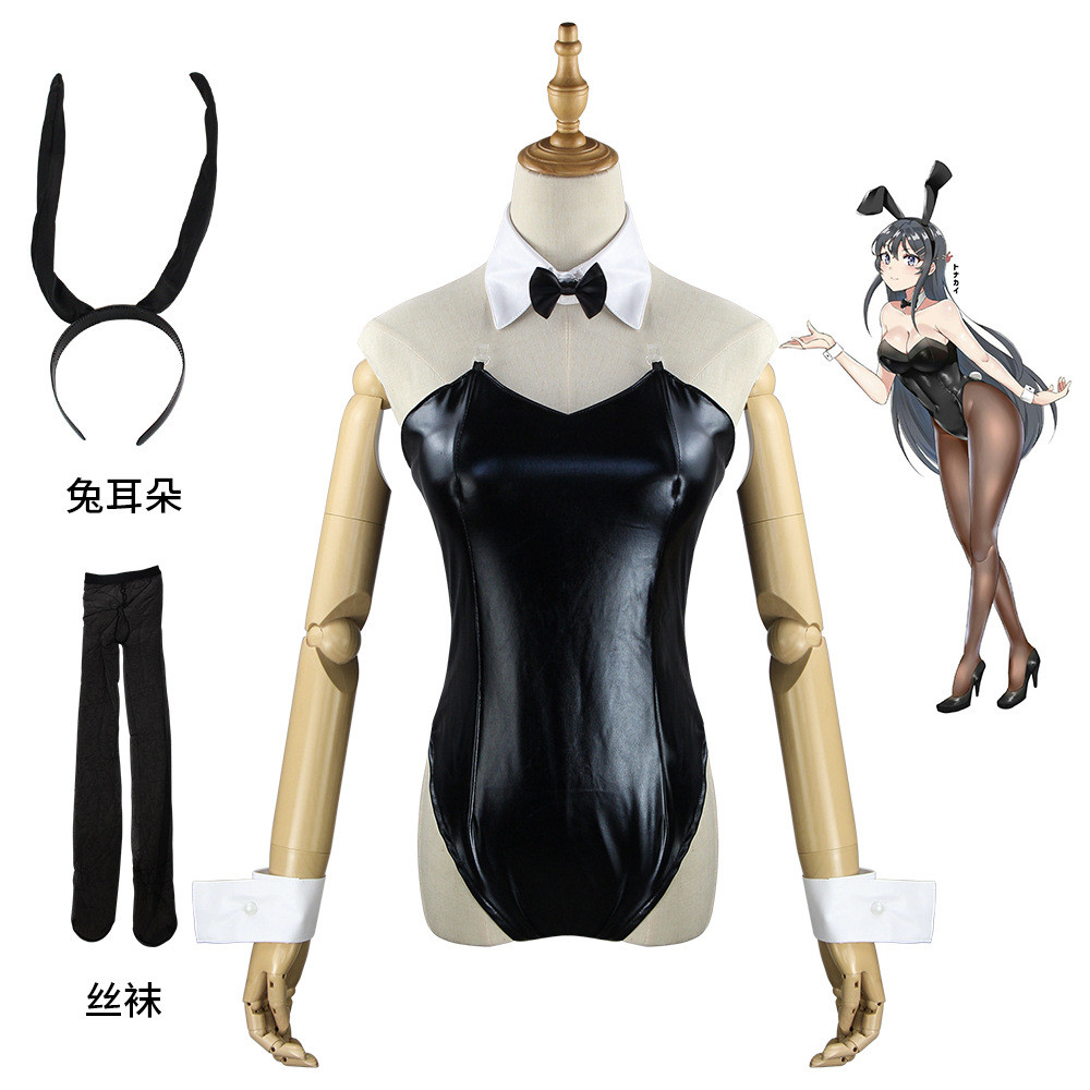 Thanh Niên Đầu Lợn Thiếu Niên cos Quần Áo Won 't Dream Bunny Girl Trang Phục Cao Cấp Sakurajima Mai 