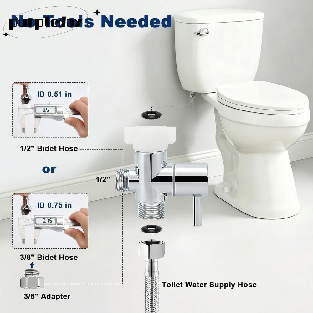 Bộ chuyển đổi Bidet T T T T T T, Van đóng bằng đồng thau rắn Van T 3 chiều, Đầu nối áo thun bền Chro