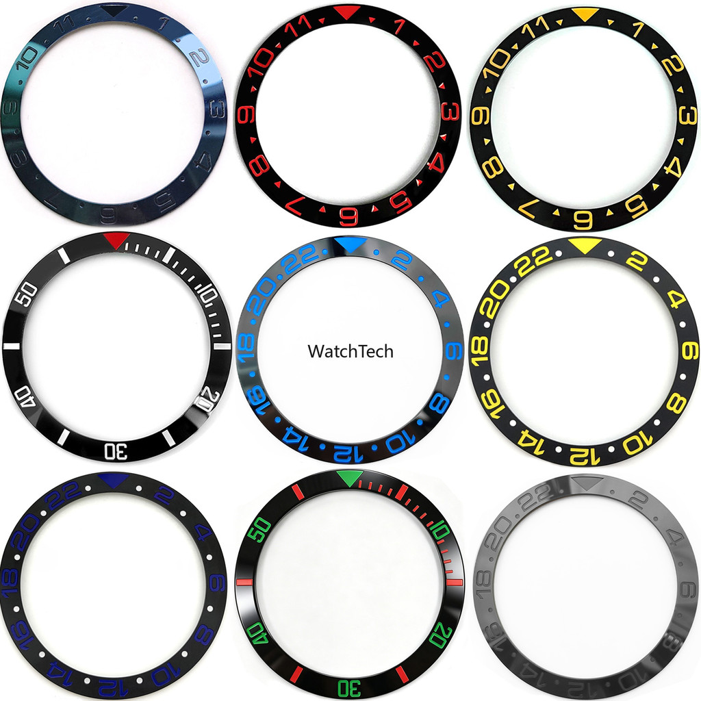 Đệm Đồng Hồ Bằng Gốm 38MM Cho Rolex GMT Submariner Daytona Seiko SKX007 SRPD