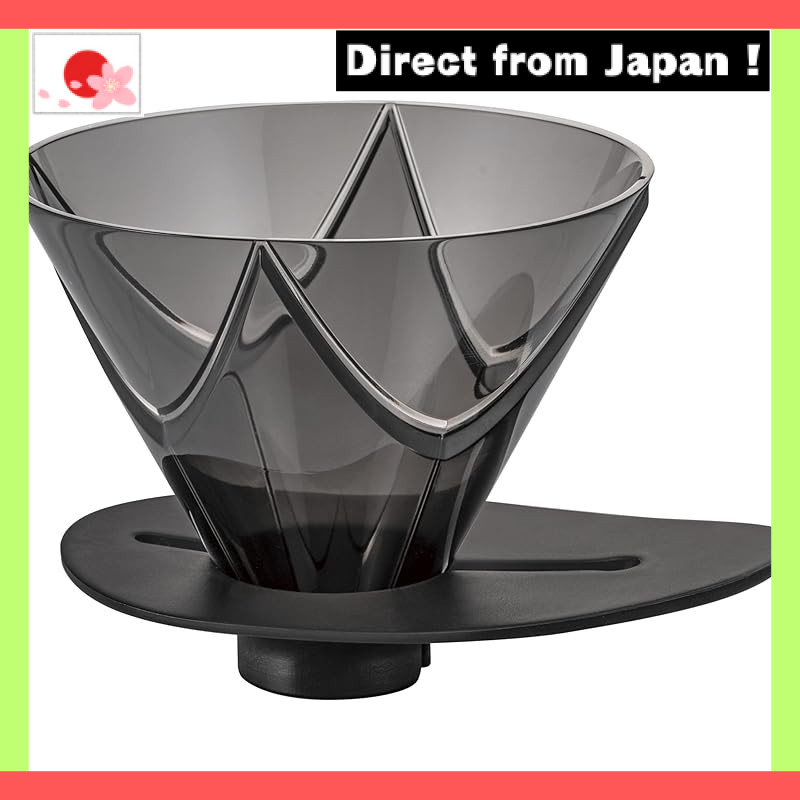 HARIO V60 One Cup Dripper MUGEN Coffee Dripper for 1-2 Cups Transparent Black Made in Japan VDMU-02-