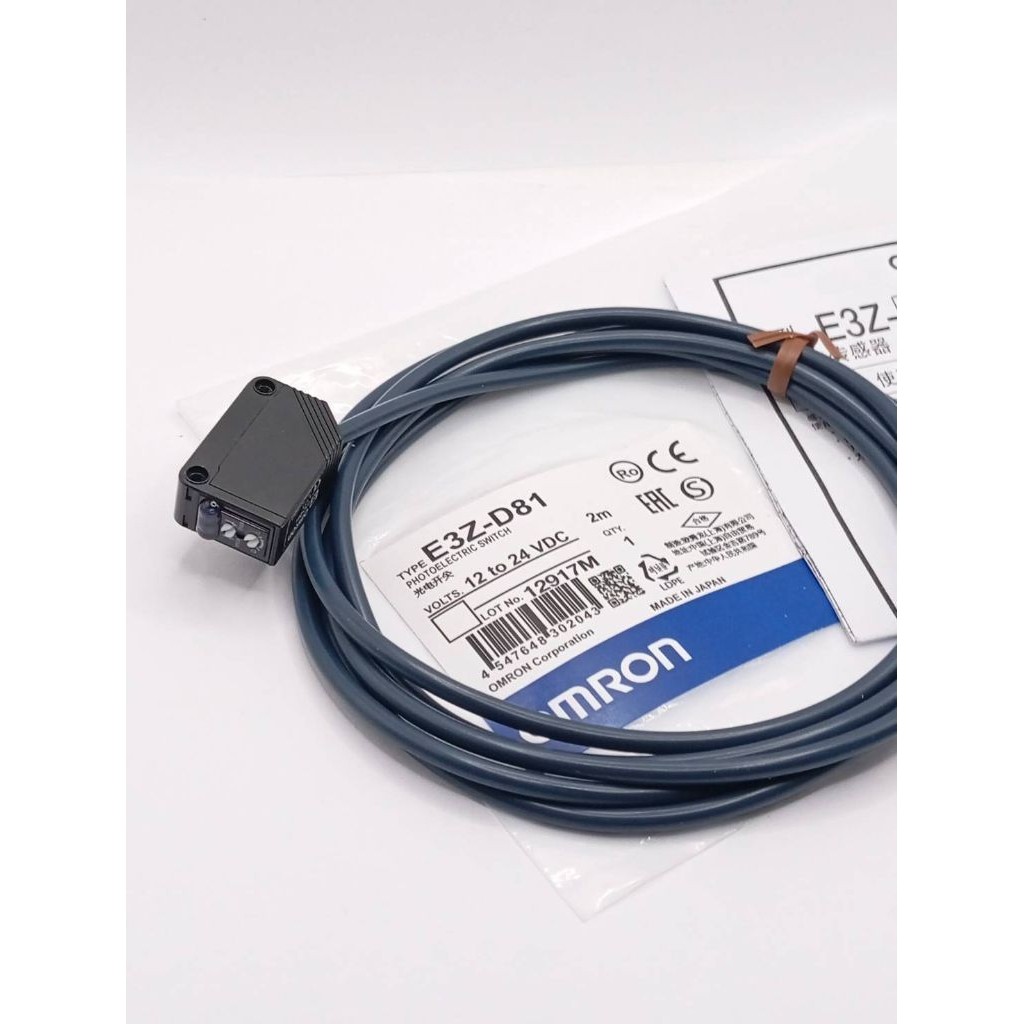Cảm biến quang điện E3Z-D81 Nhật Bản E3Z-D81 (Cảm biến quang điện) Điện áp: 12 đến 24 VDC (2m) Đầu r