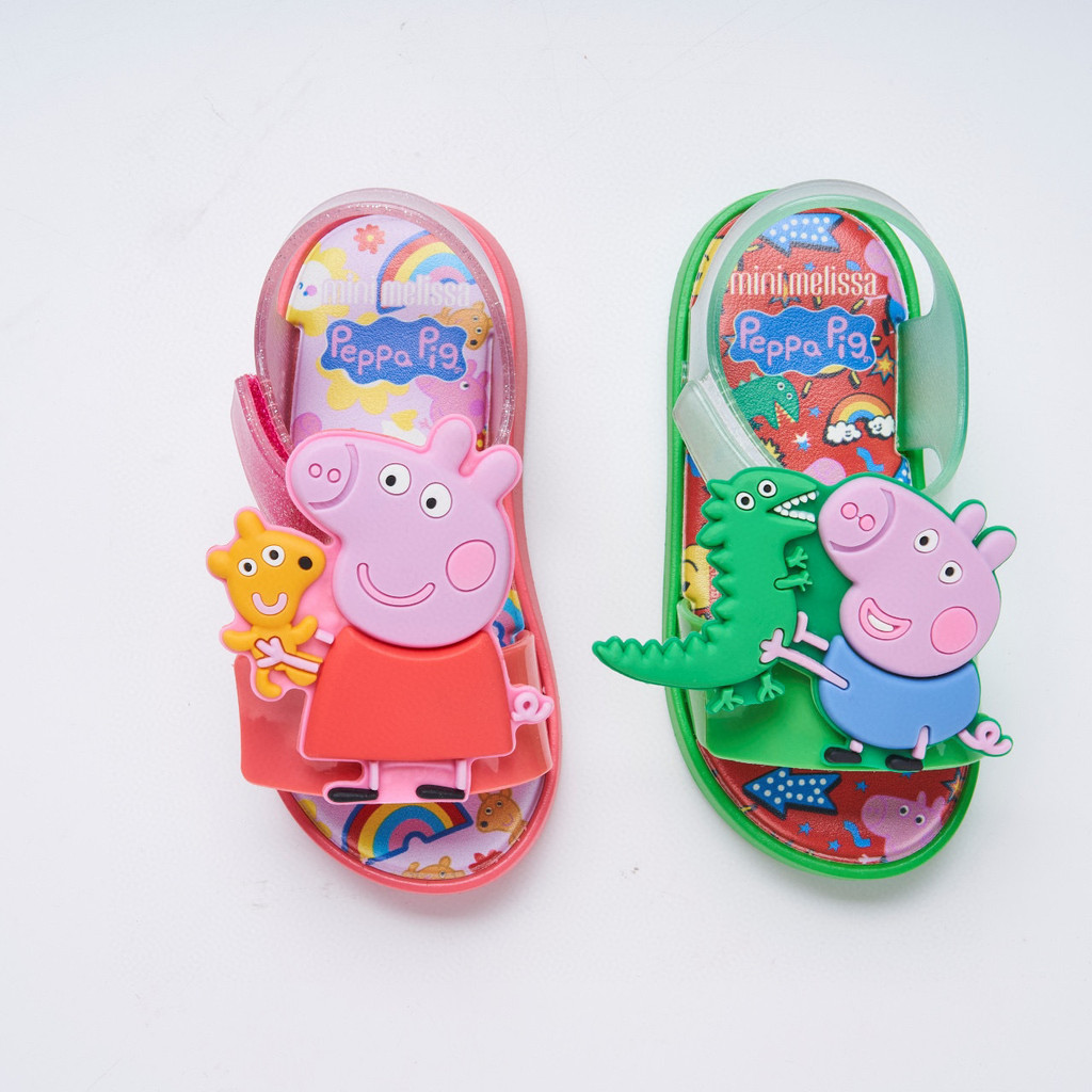 2024 meli * Giày thạch phong cách mới meli * sa Giày trẻ em Piglet Peppa Piglet Giày sandal mũi mở G