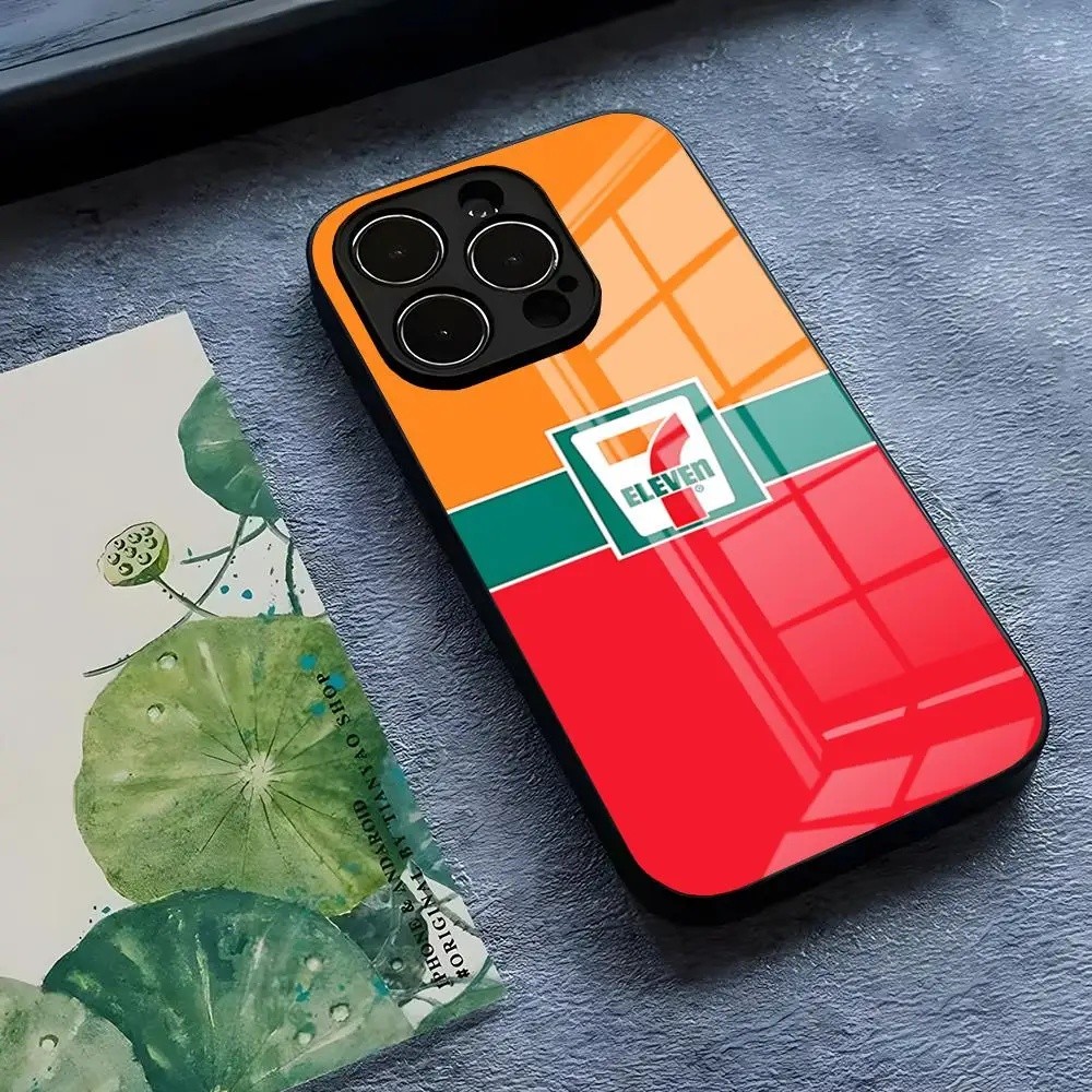BK-1 7Eleven 711 Ốp Lưng Điện Thoại IPhone 17 16 15 14 Pro 11 13 12 Mini 6 8 7 Plus SE Kính Thiết Kế